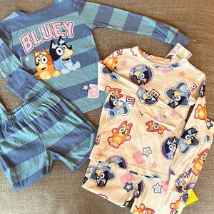 BLUEY Kids Pajamas Set Size 6 Two Sets New with tags!